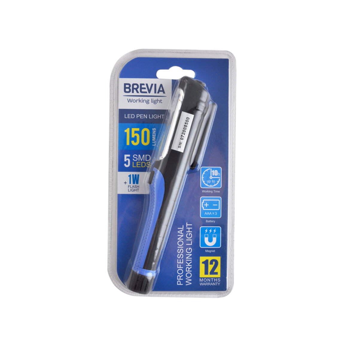 Ліхтар інспекційний Brevia LED Pen Light 5SMD+1W LED 150lm 3xAAA (11110) дивитися фото №4