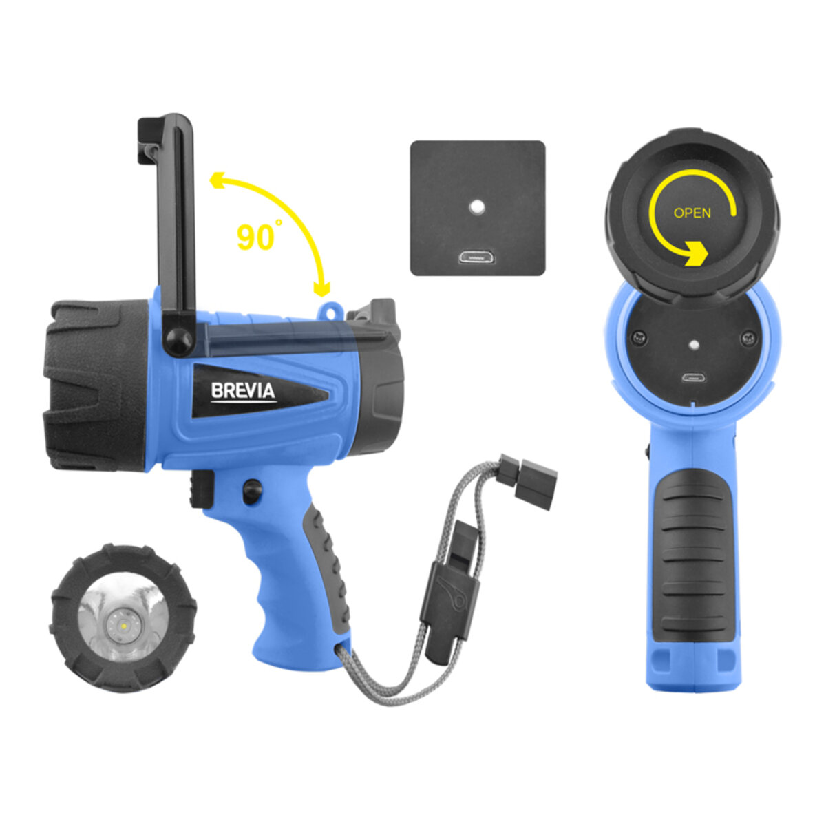 Фонарь инспекционный Brevia LED 500М 10W LED 650lm 4400mAh, microUSB (11600) смотреть фото №3