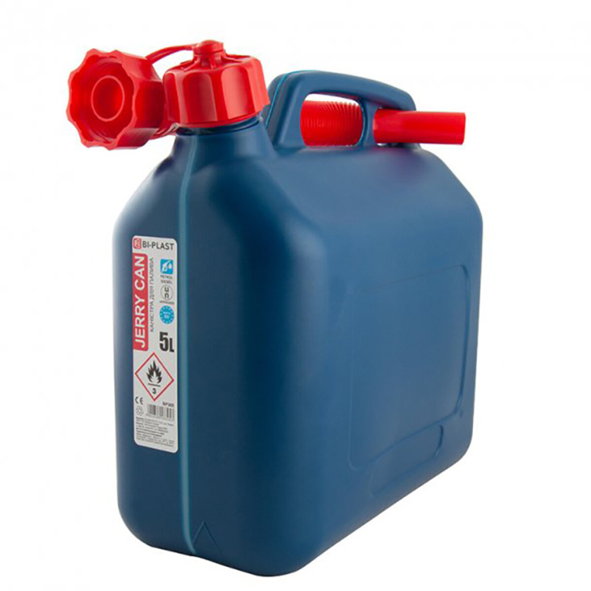 Каністра Bi-Plast пластикова HDPE для палива 5л з лійкою (BP-305) Зображення №1 Каністра Bi-Plast пластикова HDPE для палива 5л з лійкою (BP-305) дивитися фото №1