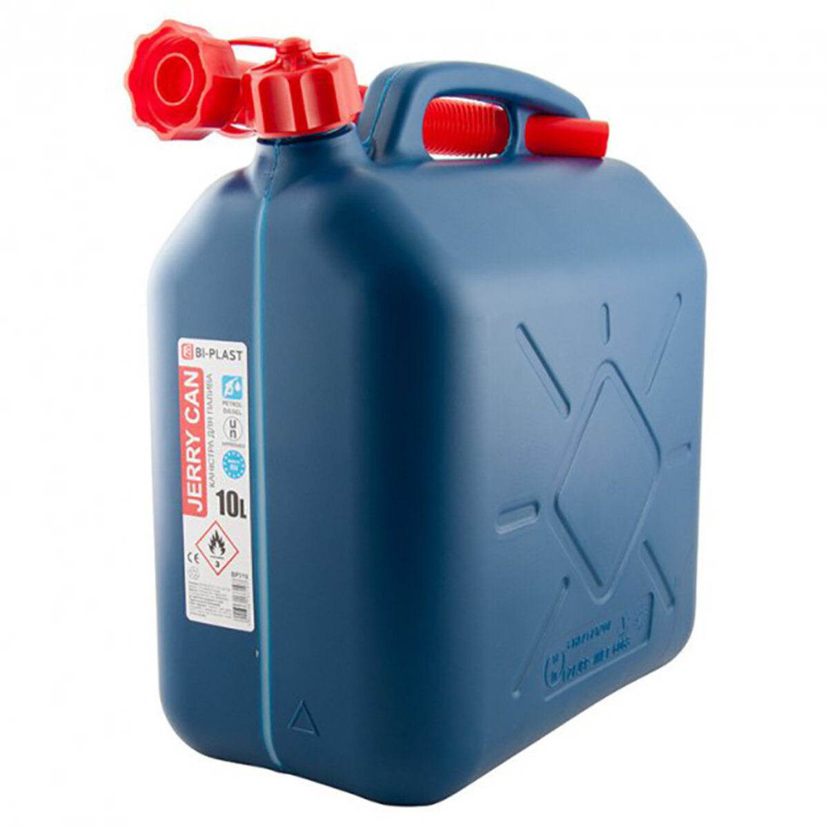 Каністра Bi-Plast пластикова HDPE для палива 10л з лійкою (BP-310) Зображення №1 Каністра Bi-Plast пластикова HDPE для палива 10л з лійкою (BP-310) дивитися фото №1