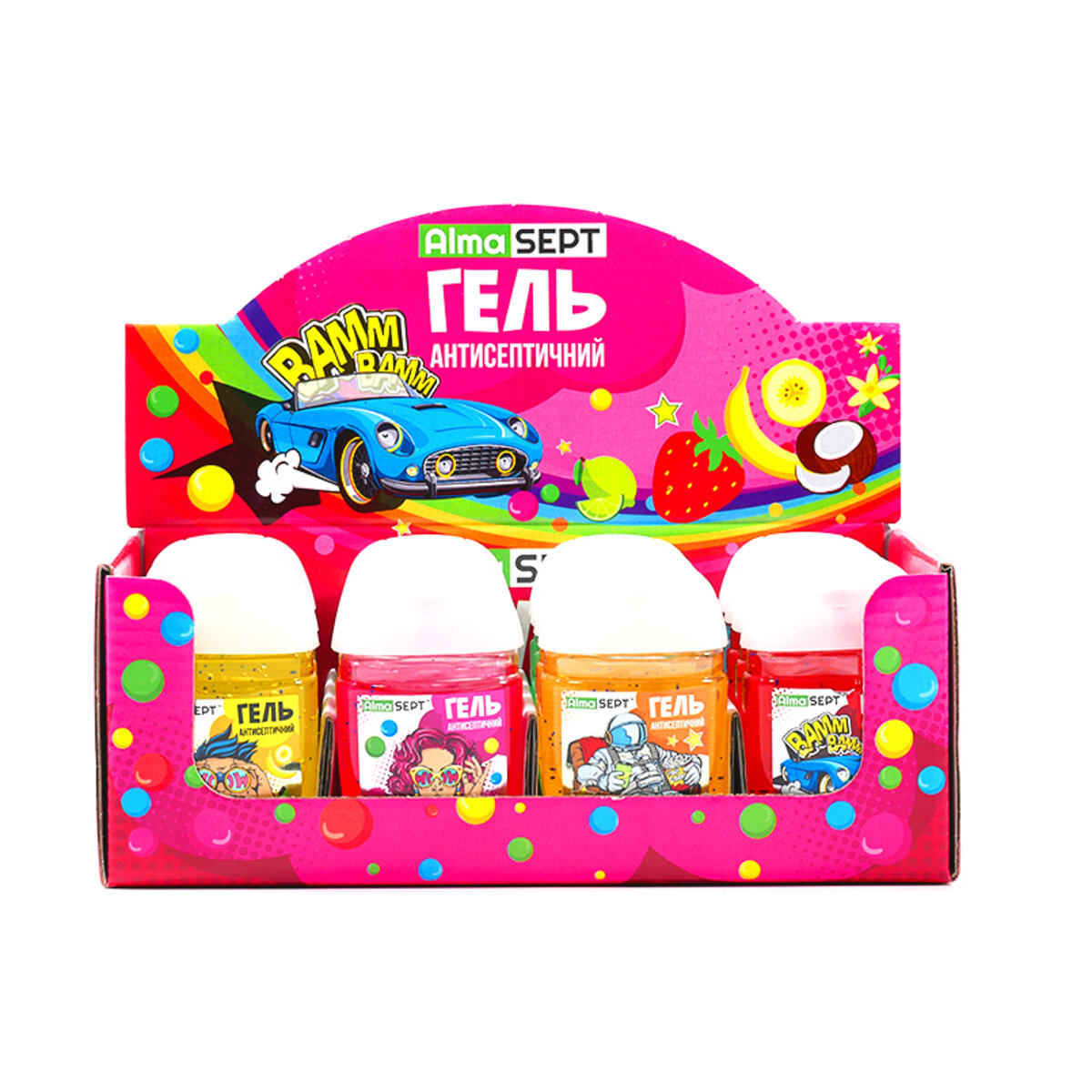 MIX гелей антисептических AlmaSept серия PopArt (500084) смотреть фото №3