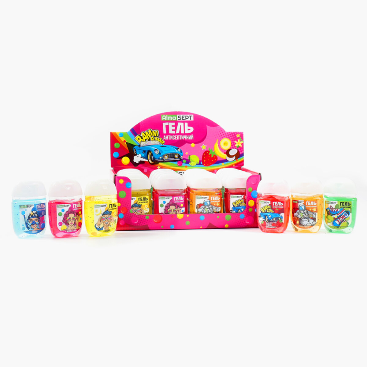MIX гелей антисептических AlmaSept серия PopArt (500084) смотреть фото №2