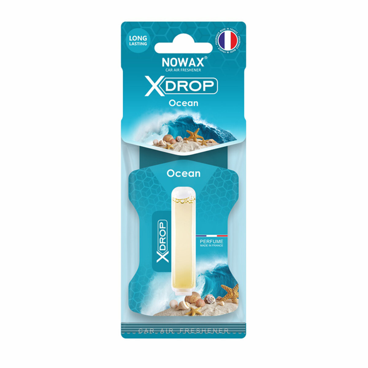 Автомобільний Ароматизатор целюлозний з капсулою Nowax серія X Drop - Ocean (NX00057) | Аромат: Свіжість дивитися фото №1
