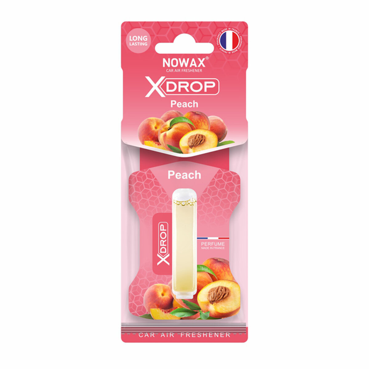 Автомобільний Ароматизатор целюлозний з капсулою Nowax серія X Drop - Peach (NX00058) | Аромат: Фруктовий дивитися фото №1