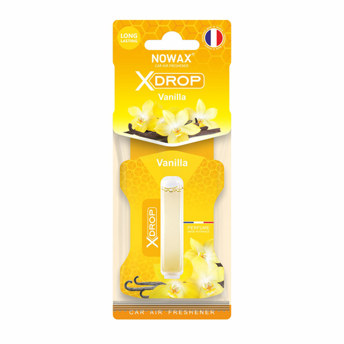 Автомобільний Ароматизатор целюлозний з капсулою Nowax серія X Drop - Vanilla (NX00061) | Аромат: Ваніль дивитися фото №1