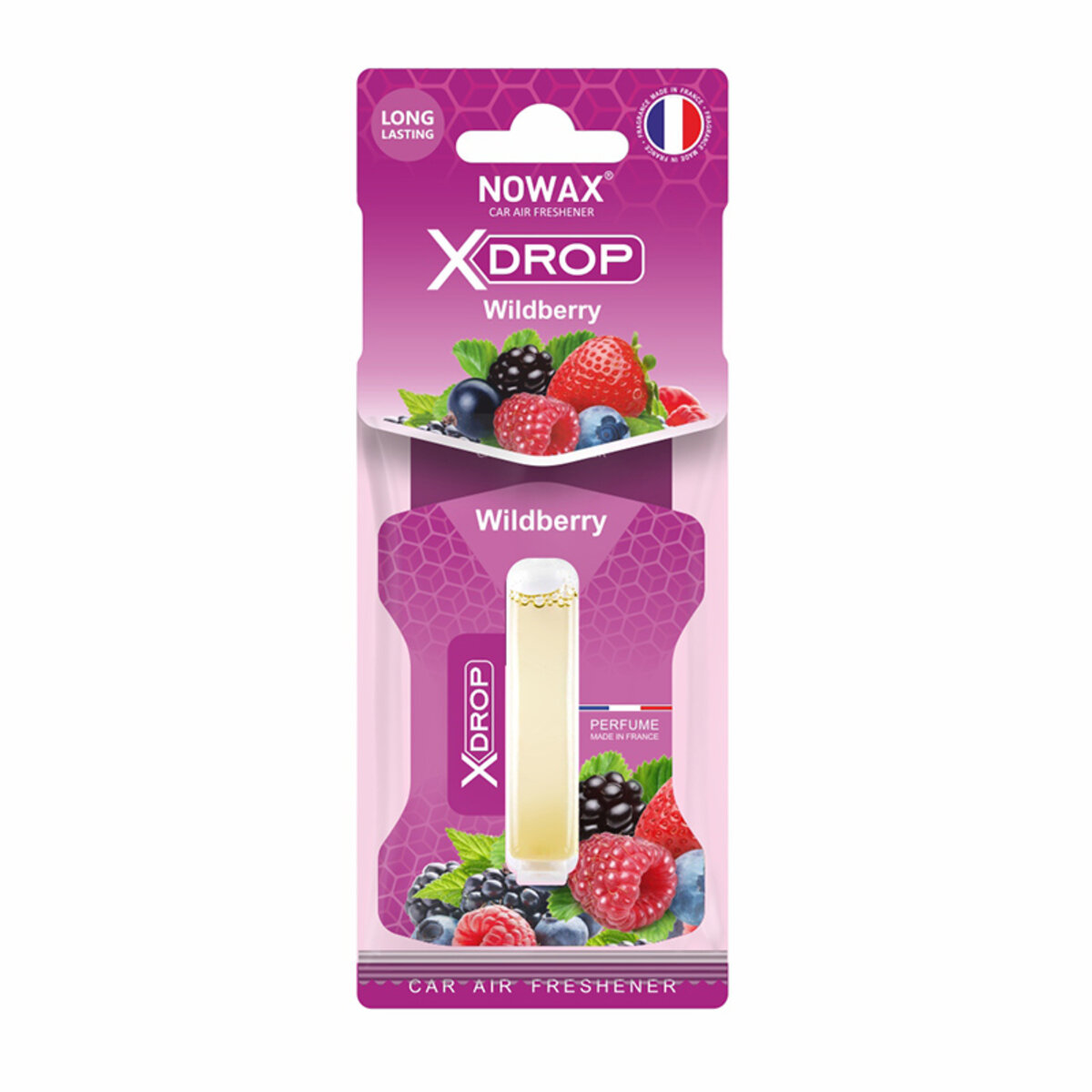 Автомобільний Ароматизатор целюлозний з капсулою Nowax серія X Drop - Wildberry (NX00062) | Аромат: Ягідний дивитися фото №1