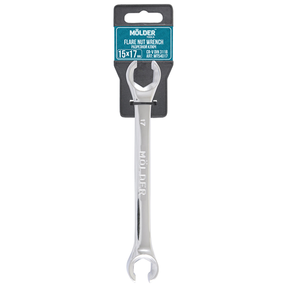 Ключ розрізний Molder CR-V 15*17мм (MT54017) дивитися фото №1