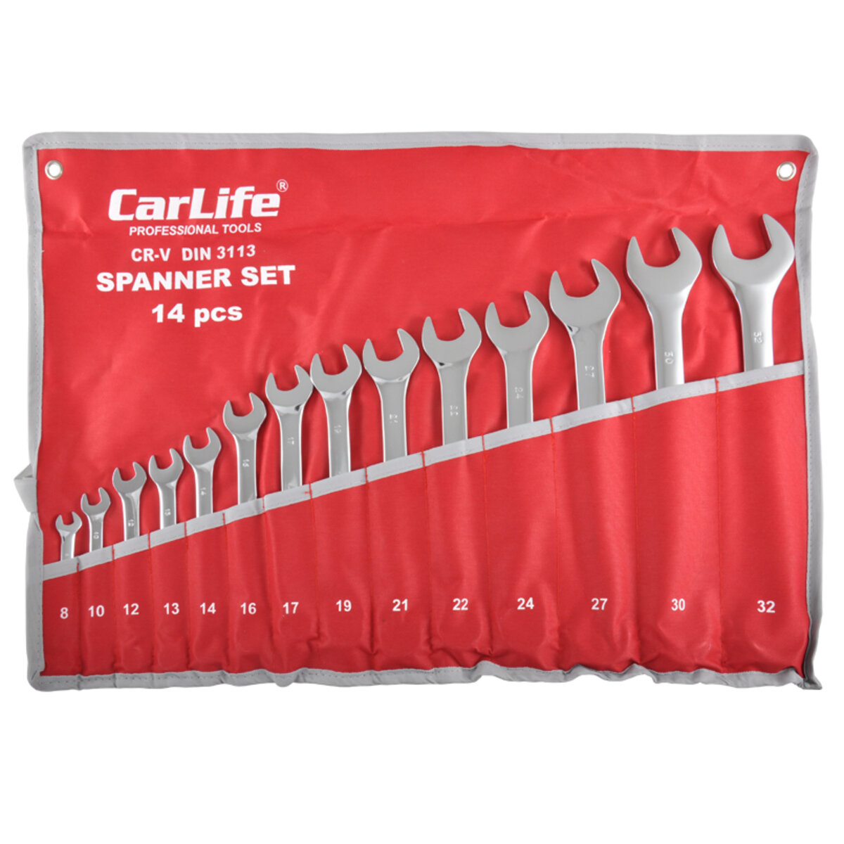 Набір ключів Carlife CR-V, 8-32мм, 14шт (WR4214) дивитися фото №1