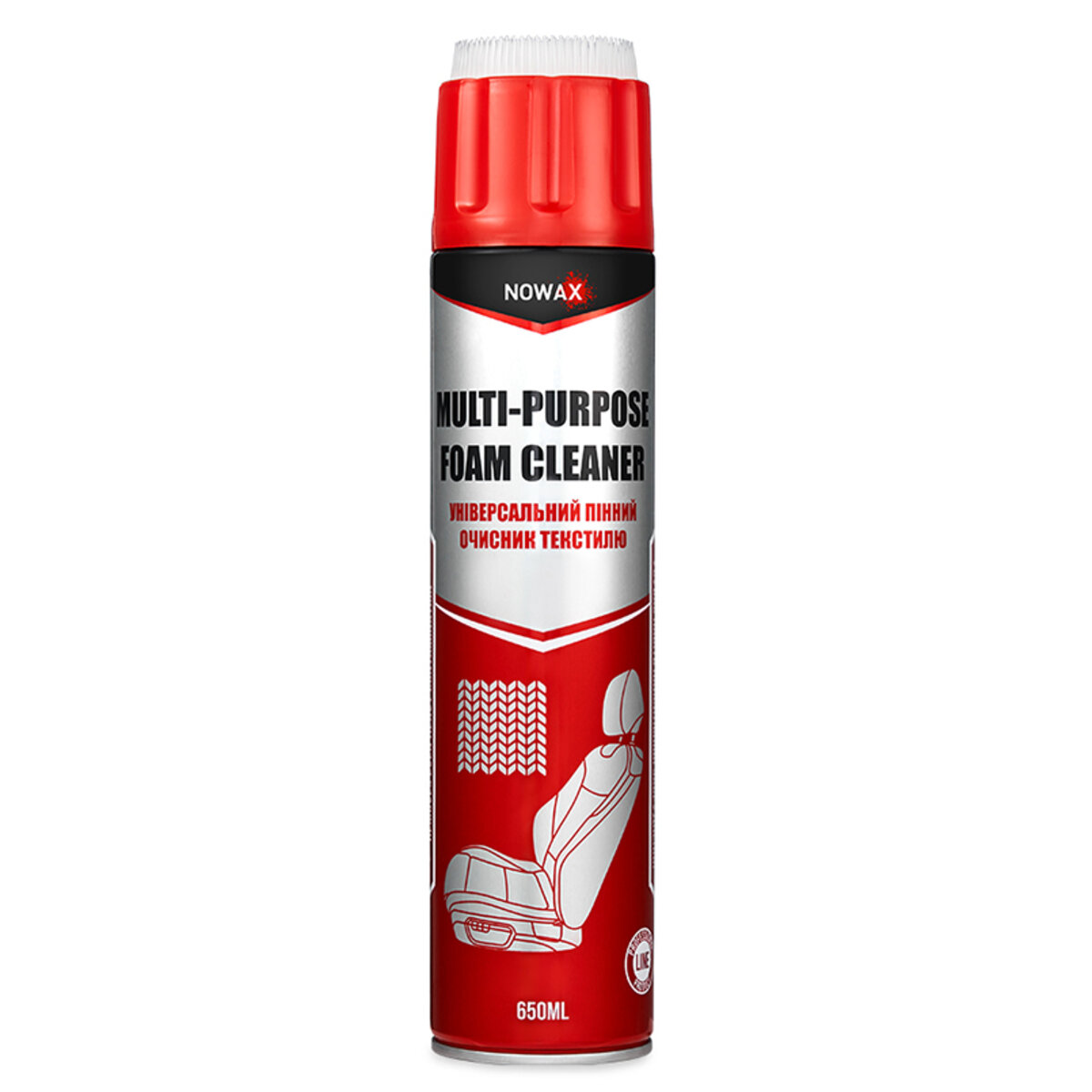 Очиститель тканевой обивки Nowax Multi-Purpose Foam Cleaner пенный аэрозоль 650мл (NX65000) смотреть фото №1