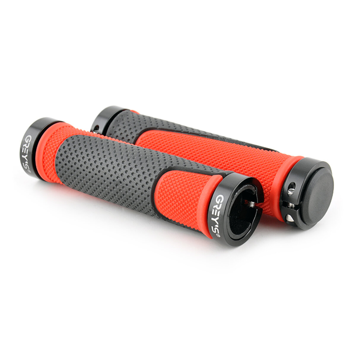 Гріпси керма Greys з гумовим покриттям 130мм чорно-червоні 2шт (GR17210) дивитися фото №2