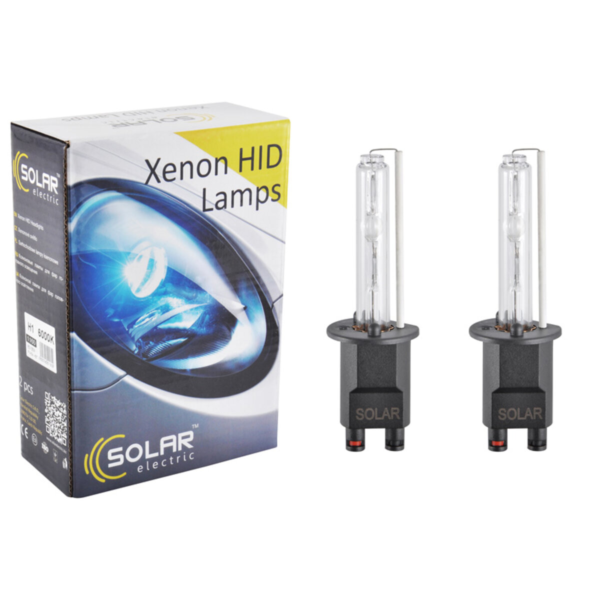 Ксенонова лампа Solar H1 6000K, 85V, 35W P14.5s KET, 2шт (1160) дивитися фото №1