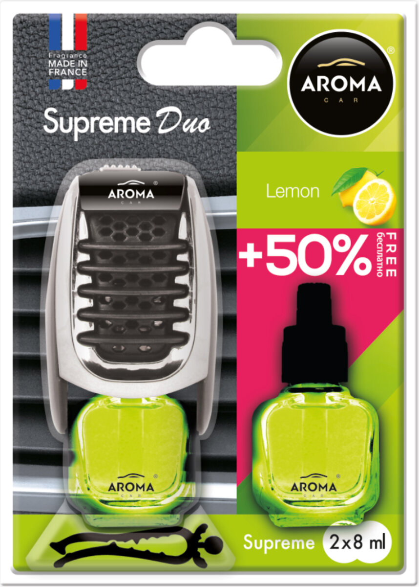 Ароматизатор Aroma Car Supreme Duo Slim Lemon рідкий 7мл (92252) дивитися фото №1