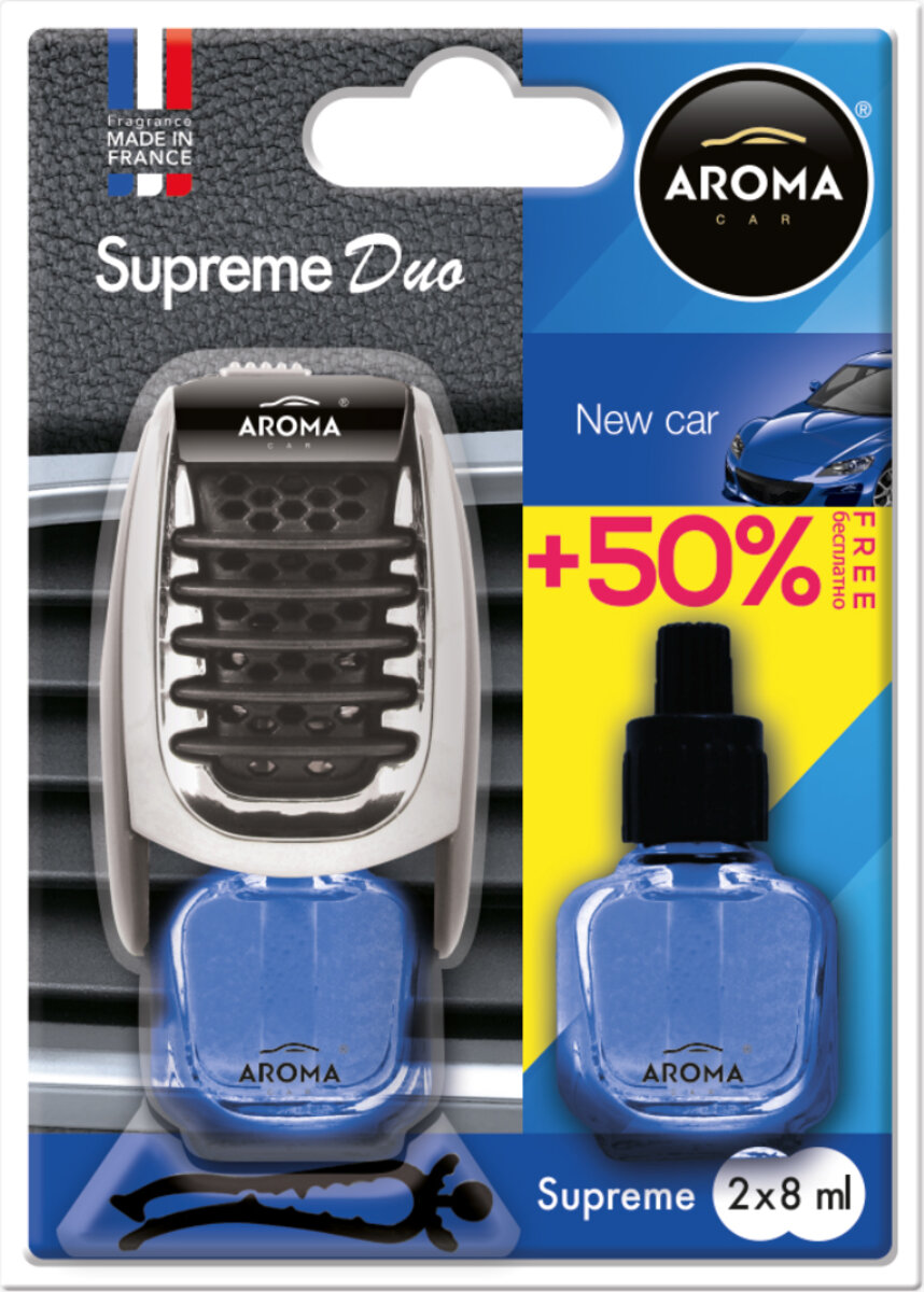 Ароматизатор Aroma Car Supreme Duo Slim New Car рідкий 7мл (92518) дивитися фото №1
