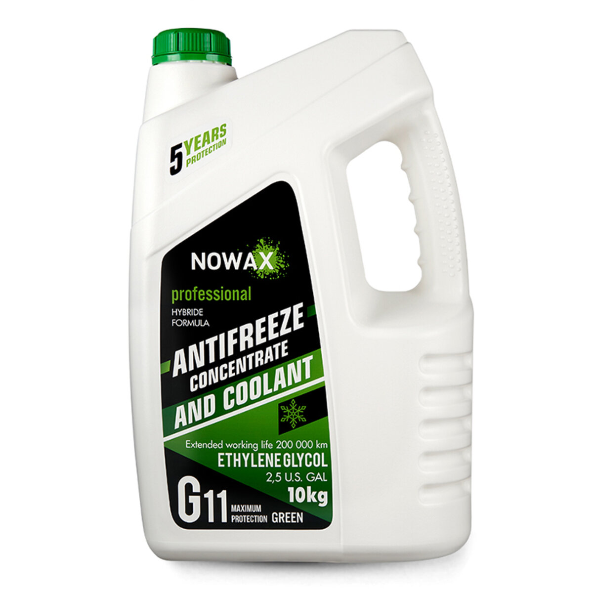 Антифриз Nowax Green G11 зеленый концентрат 10кг (NX10005) смотреть фото №1