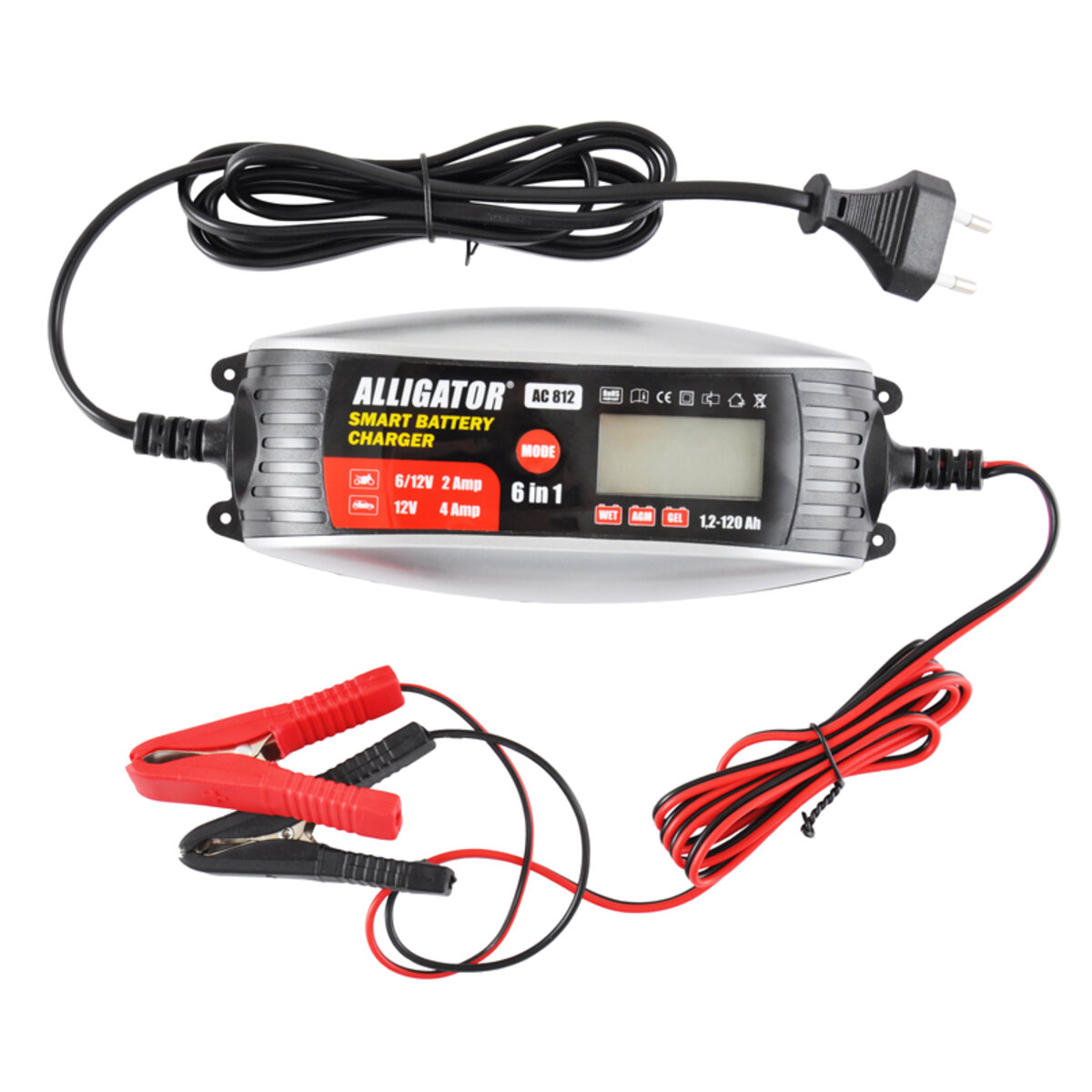Зарядний пристрій АКБ Alligator 6/12V, 4А AC812 (AC812) дивитися фото №4