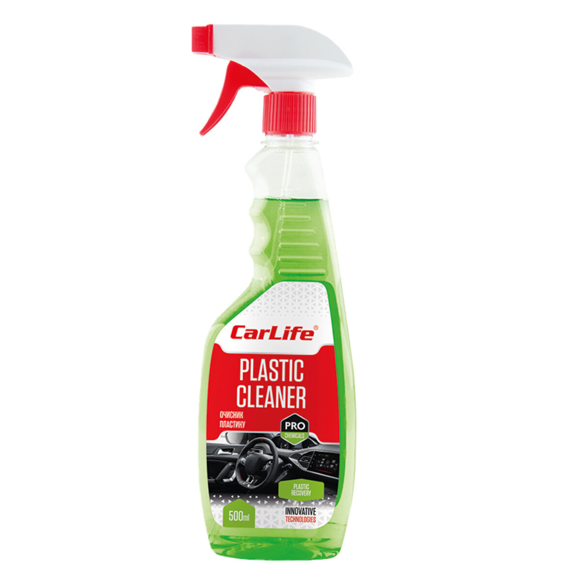 Очисник пластику та вінілу CarLife Plastic Cleaner, 500мл (CF518) дивитися фото №1