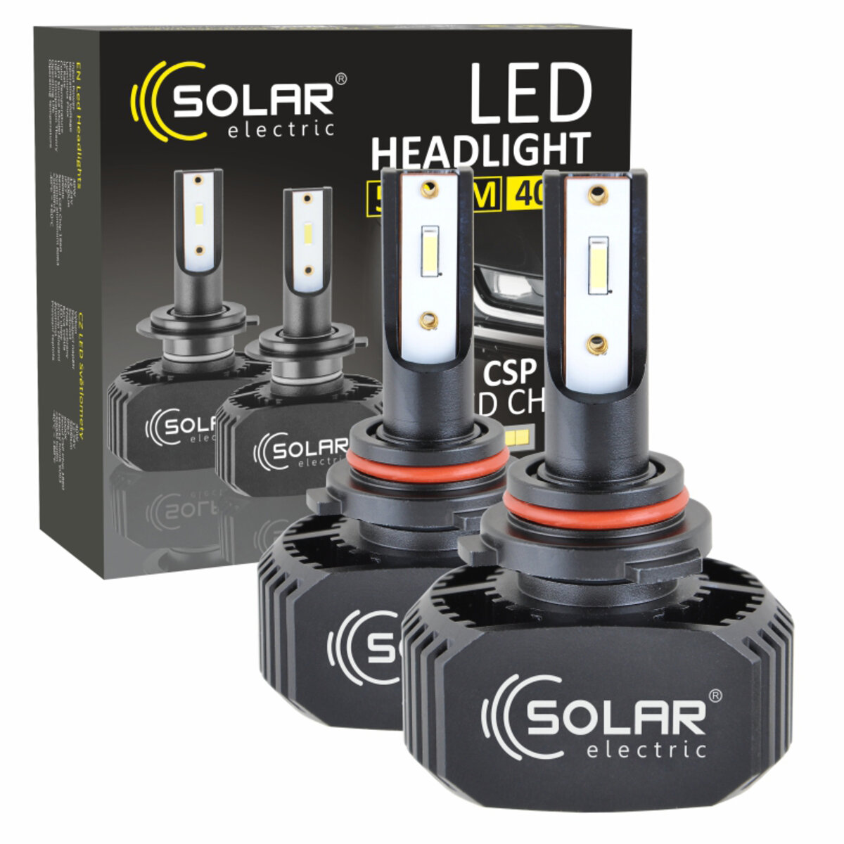 LED автолампа Solar HB4 12/24V 6000K 5000Lm 40W, CSP1860 2шт (8206) дивитися фото №1