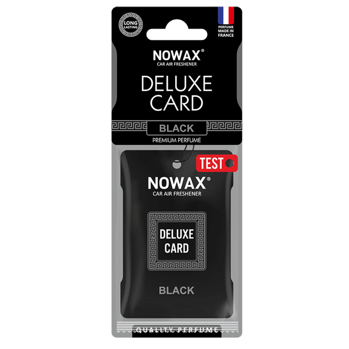 Автомобільний Ароматизатор Nowax Delux Card Black, 6g сухий (NX07733) | Аромат: Парфуми дивитися фото №1