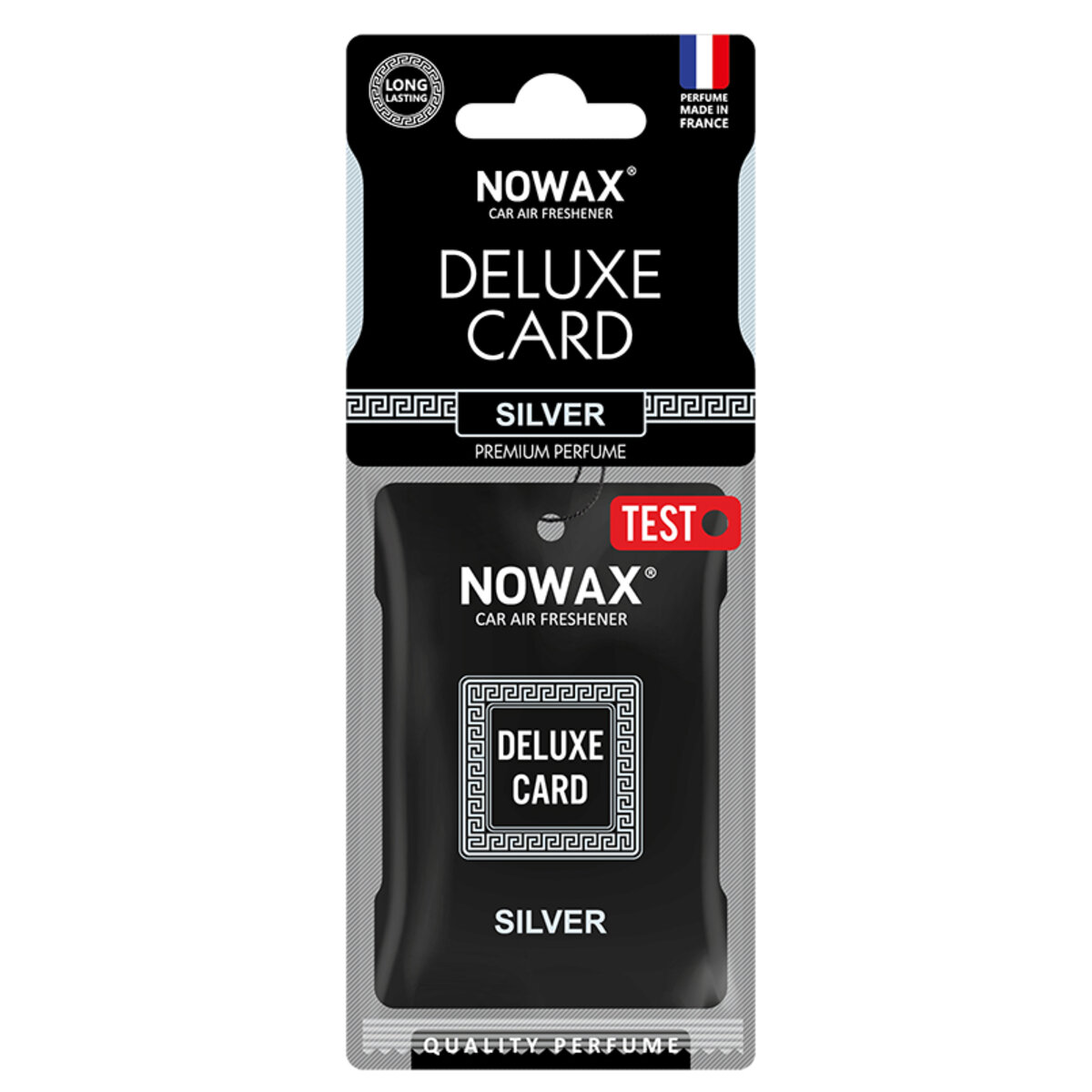 Автомобільний Ароматизатор Nowax Delux Card Silver, 6g сухий (NX07732) | Аромат: Парфуми дивитися фото №1