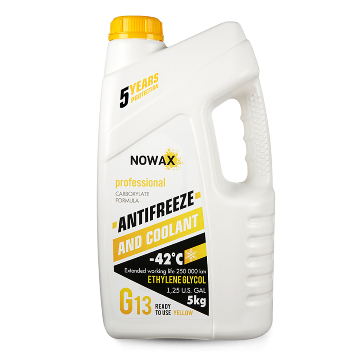 Антифриз Nowax Yellow G13 желтый готовый 5кг (NX05007) смотреть фото №1
