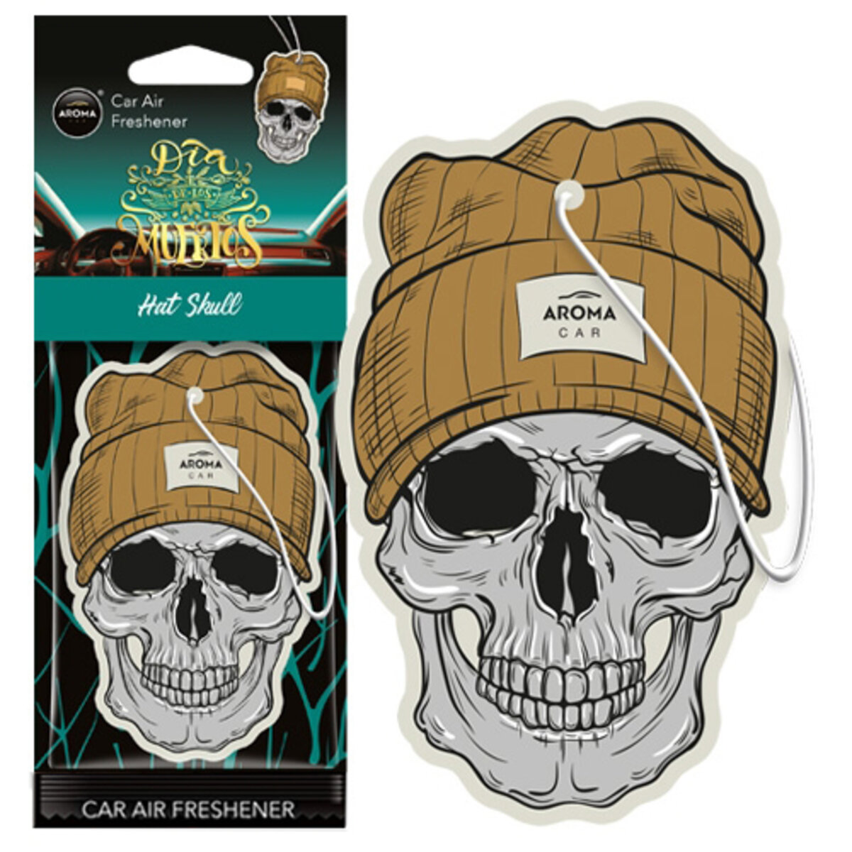 Автомобільний Ароматизатор Aroma Car Cellulose Dia De Los Muertos - Hat Skull сухий (83278) | Аромат: Інший дивитися фото №1