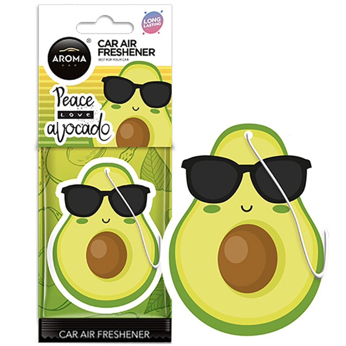 Автомобільний Ароматизатор Aroma Car Cellulose FRUITS - Avocado сухий (83391) | Аромат: Інший дивитися фото №1