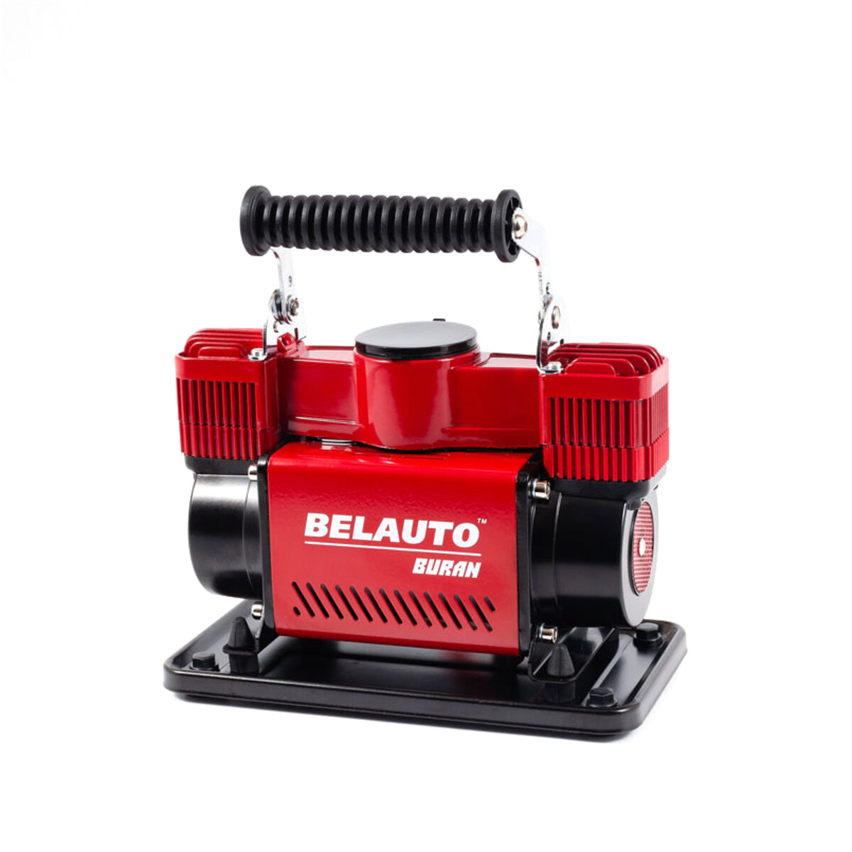 Компресор автомобільний Белавто БУРАН двоциліндровий із зажимами АКБ (BK46) дивитися фото №1