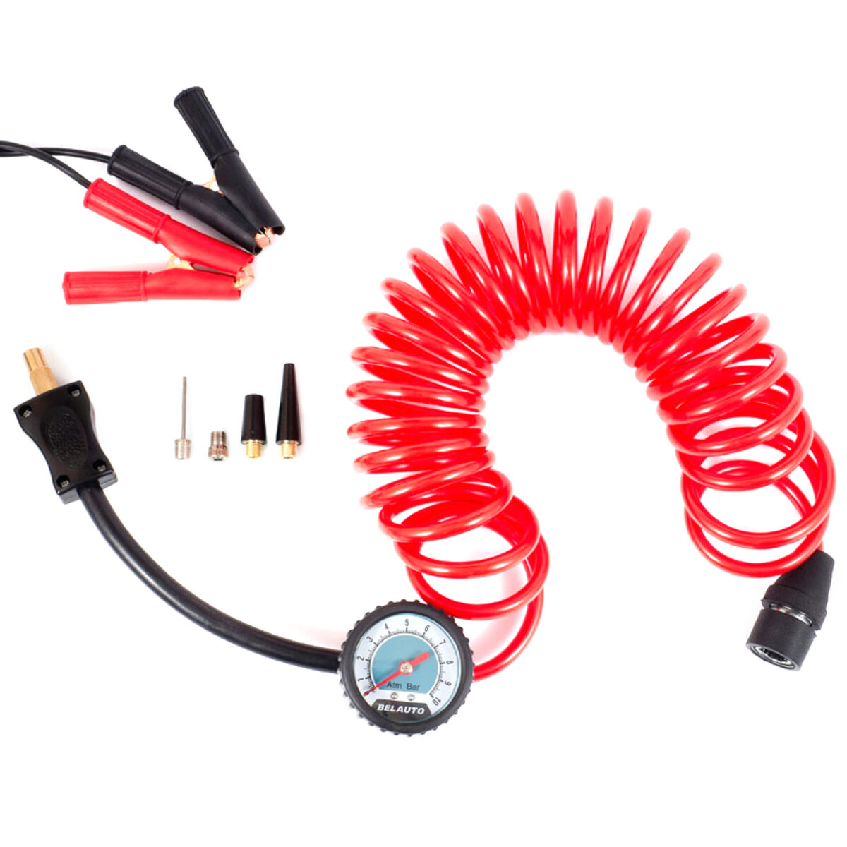 Компресор автомобільний Белавто БУРАН двоциліндровий із зажимами АКБ (BK46) дивитися фото №2