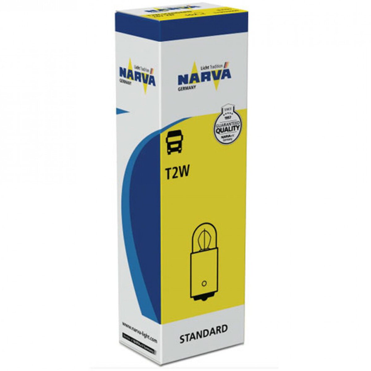 Лампа розжарювання Narva T2W 24V 2W BA9s (17063) дивитися фото №2