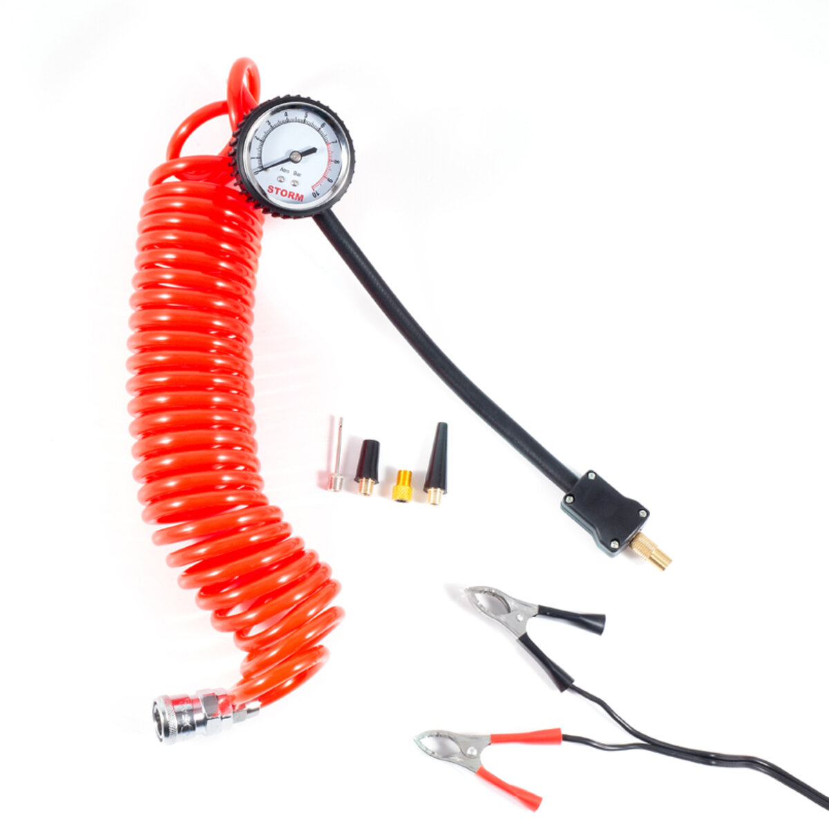 Компресор двоциліндровий автомобільний Storm Bi-Power10 Атм 85 л/хв 360 Вт (20400) дивитися фото №6