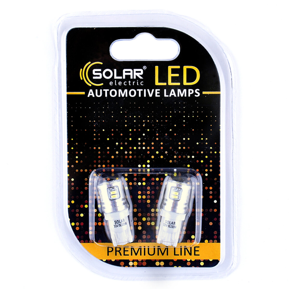 LED автолампа Solar 12V T10 W2.1x9.5d 12SMD white, 2шт (SL1334) дивитися фото №1