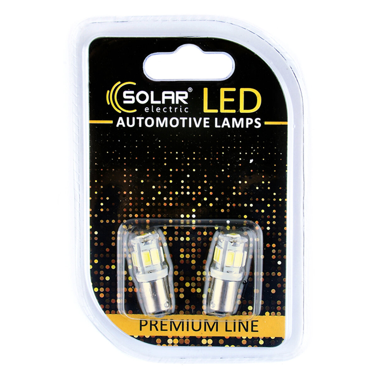 LED автолампа Solar 12V T8.5 BA9s 9SMD white, 2шт (SL1335) дивитися фото №1