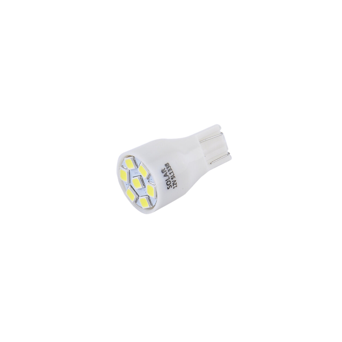 LED автолампа Solar 12V T10 W2.1x9.5d 7SMD white, 2шт (SL1338) дивитися фото №3