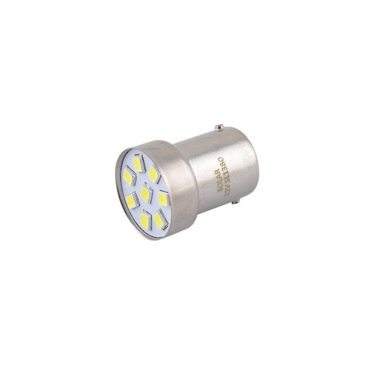 LED автолампа Solar 12V G18.5 BA15s 8SMD white, 2шт (SL1380) дивитися фото №3