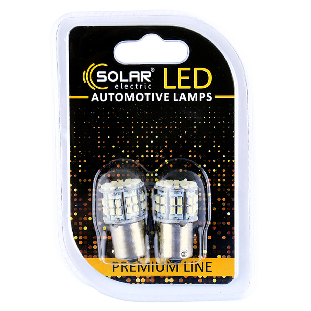 LED автолампа Solar 12V S25 BA15s 50SMD white, 2шт (SL1385) дивитися фото №1