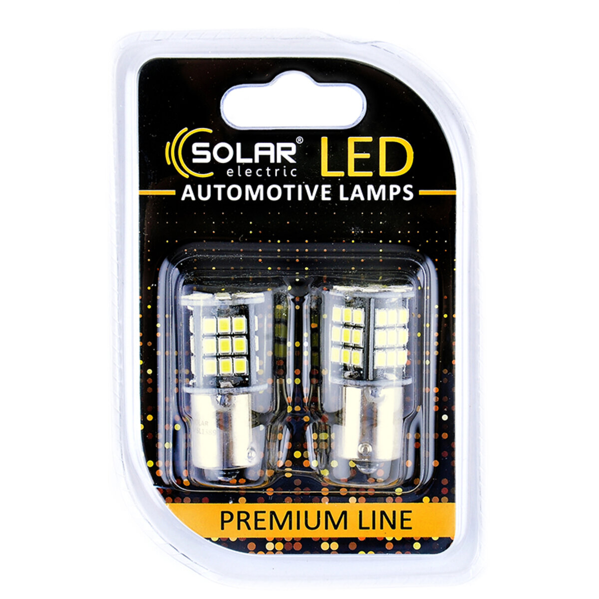 LED автолампа Solar 12V S25 BA15s 48SMD white, 2шт (SL1389) дивитися фото №1