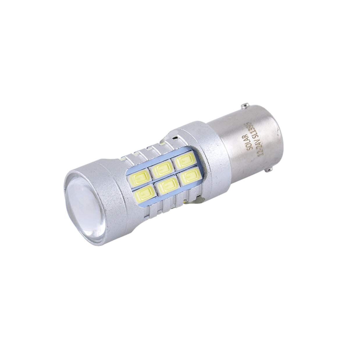 LED автолампа Solar 12-24V S25 BA15s 27SMD white, 2шт (SL1395) дивитися фото №3