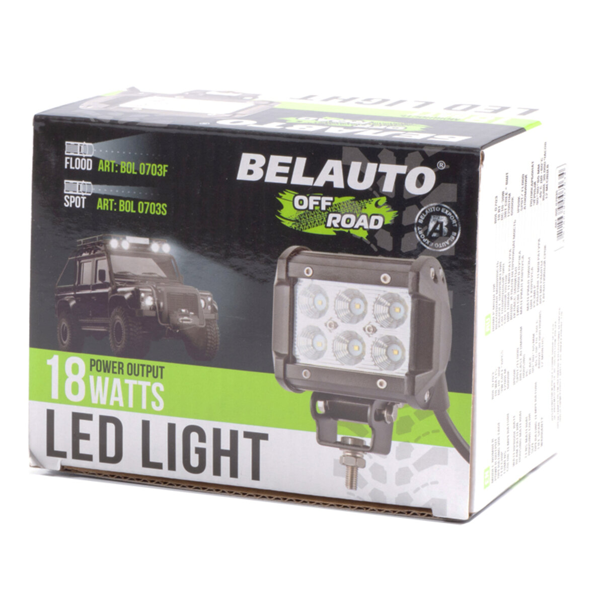 Автолампа світлодіодна BELAUTO CREE Spot LED (6*3w) (BOL0703S) дивитися фото №2