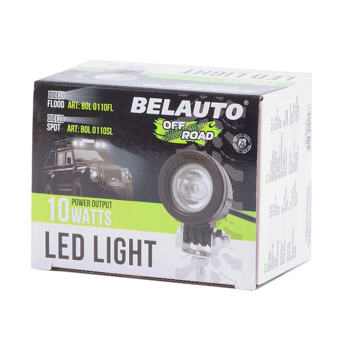 Автолампа світлодіодна BELAUTO CREE Flood LED (1*10w) (BOL0110LF) дивитися фото №2