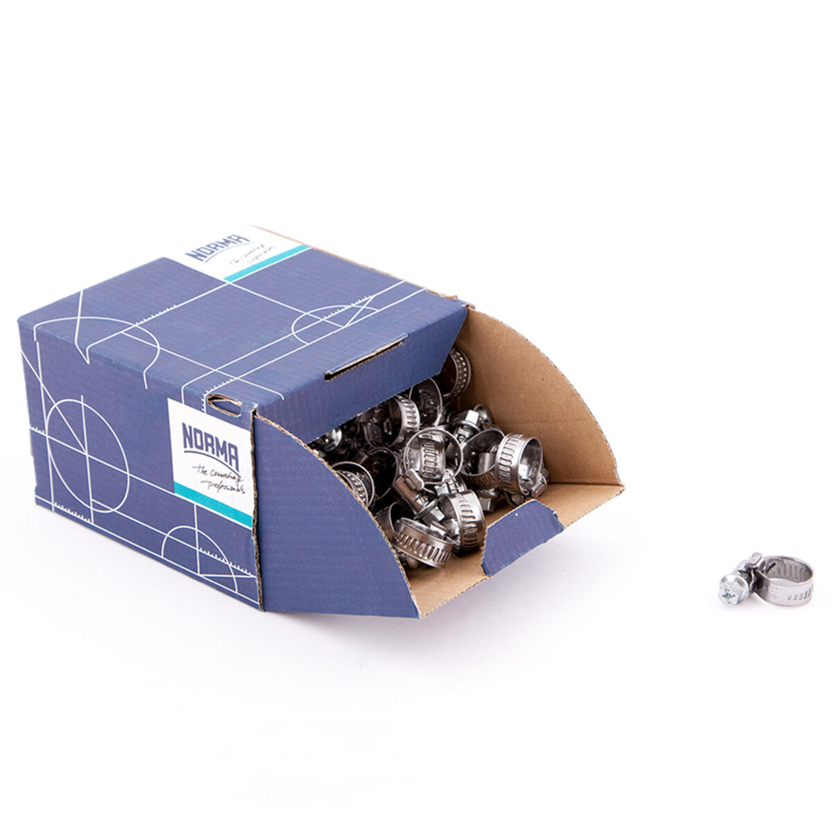 Хомути Norma 8-16/W2, 9мм C7, 100шт (0126 7702 013) дивитися фото №1