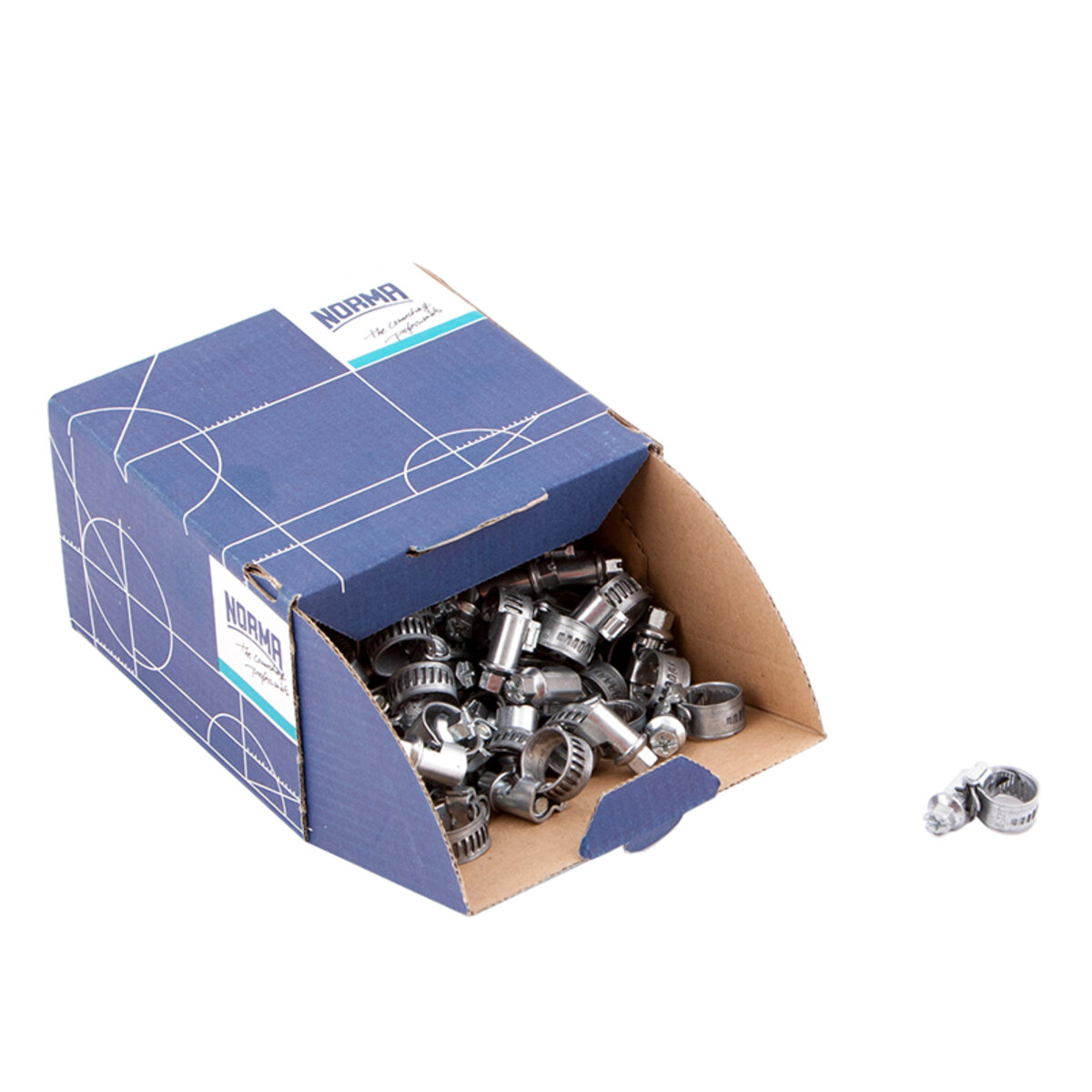 Хомути Norma 8-12/W1, 9мм C7, 100шт (0126 7565 010) дивитися фото №1