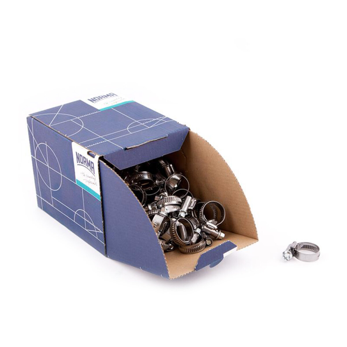 Хомути Norma 12-22/W1, 9мм C7, 100шт (0126 7565 017) дивитися фото №1