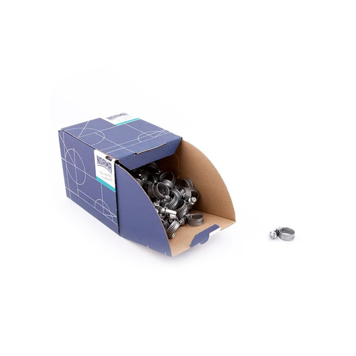 Хомути Norma 10-16/W1, 9мм C7, 100шт (0126 6565 013) дивитися фото №1