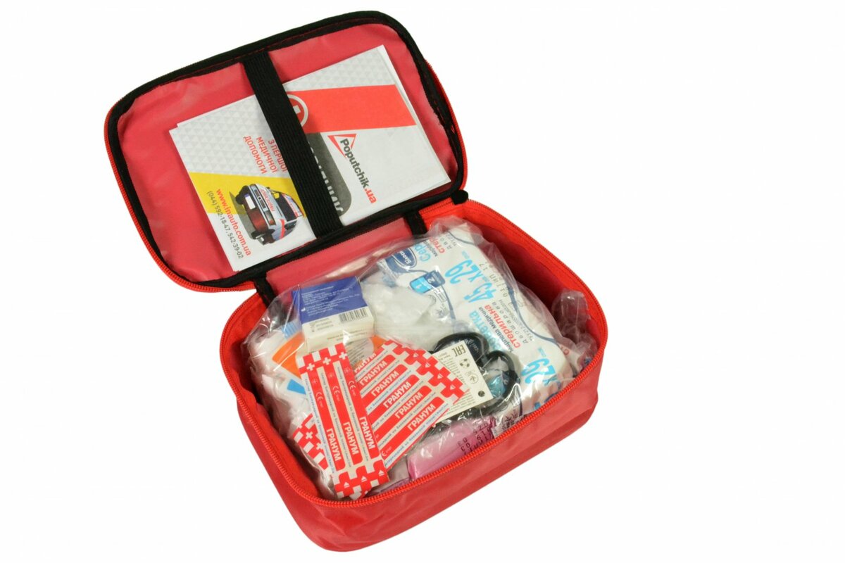 Аптечка медична автомобільна Євростандарт, згідно ТУ, мякий футляр (02-005-M) дивитися фото №4