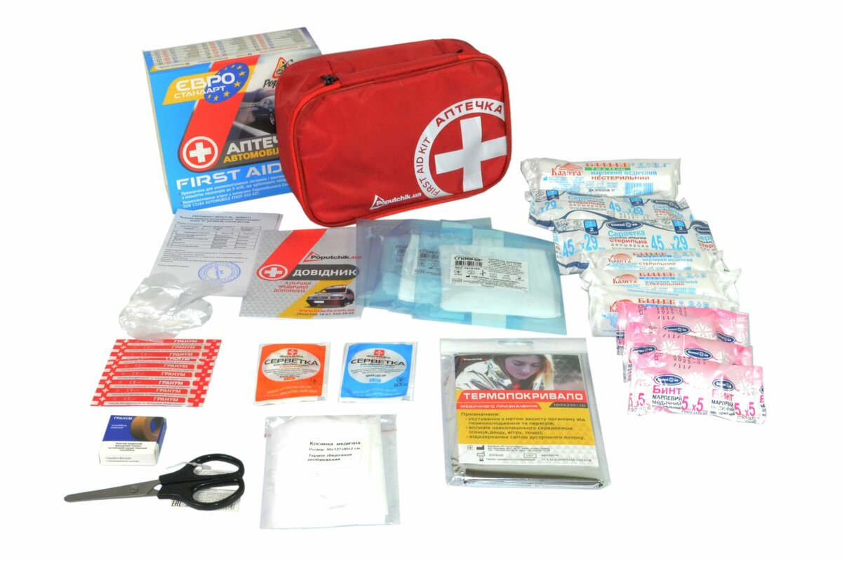 Аптечка медична автомобільна Євростандарт, згідно ТУ, мякий футляр (02-005-M) дивитися фото №3