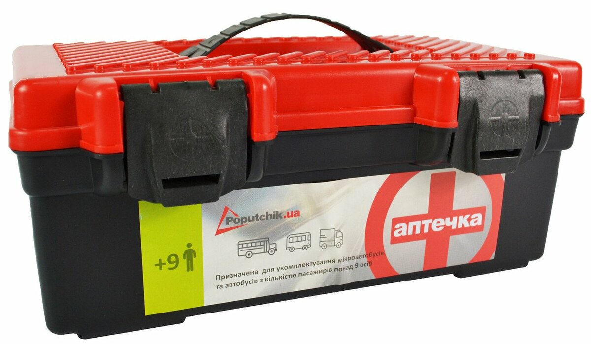 Аптечка медична автомобільна-2, згідно ТУ, пластиковий футляр (02-011-P) дивитися фото №3