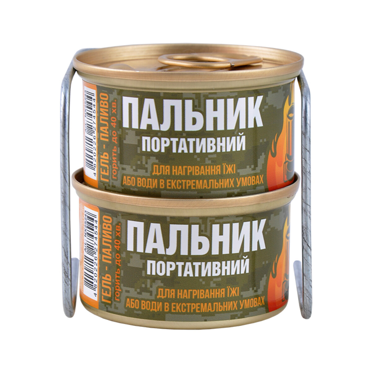 Комплект гель-палива Пальник портативний 2шт+підставка (NX25244) дивитися фото №1