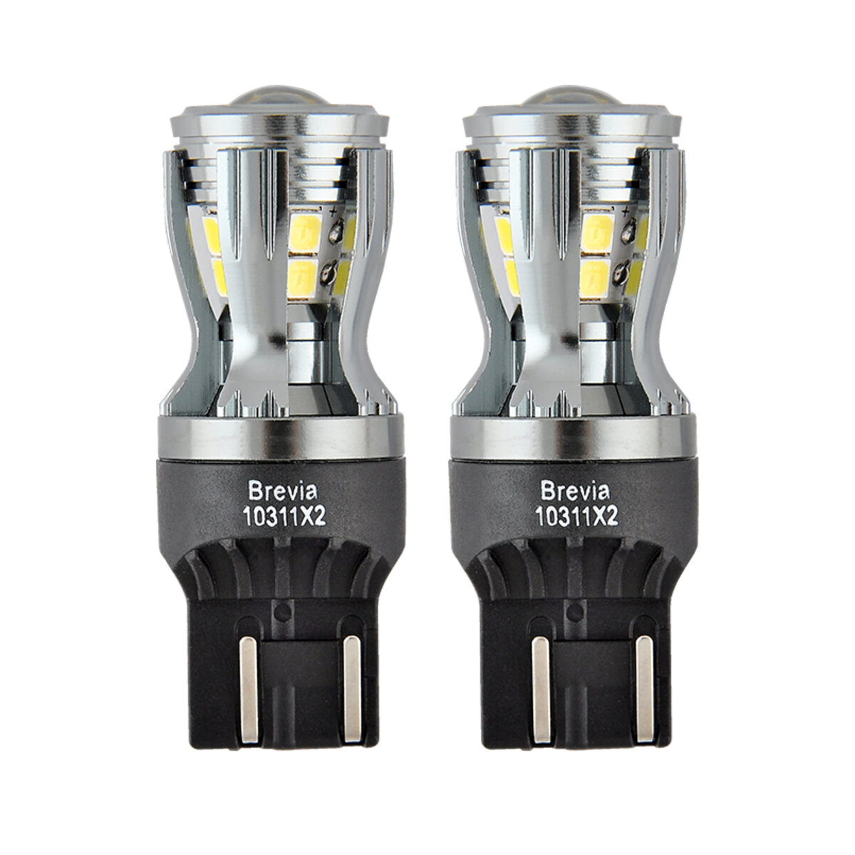 LED автолампа Brevia PowerPro W21/5W 350Lm 14x2835SMD 12/24V CANbus, 2шт (10311X2) дивитися фото №5