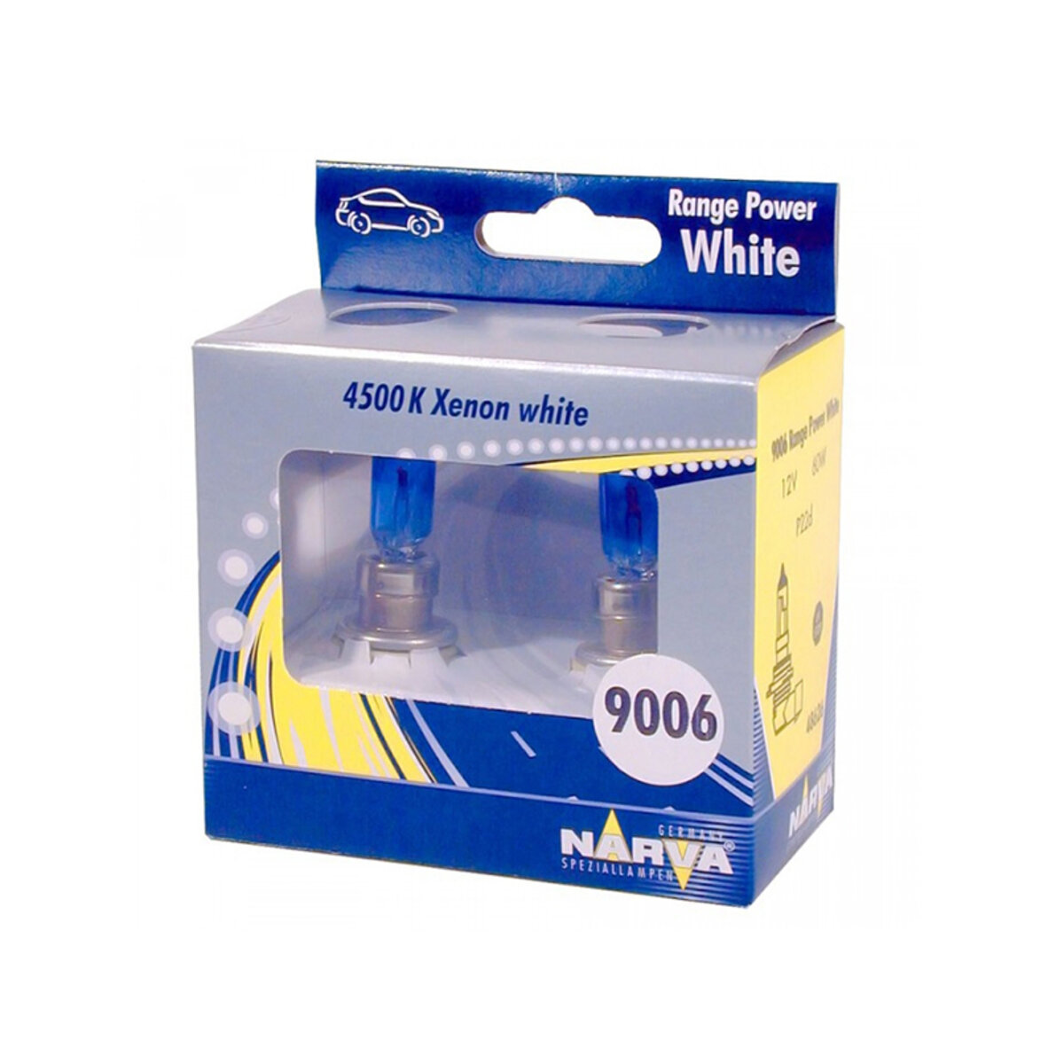 Галогенова лампа Narva HB4 9006 12V 55W P22d Range Power White (48626S2) дивитися фото №1