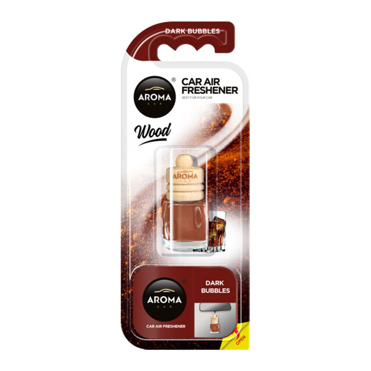 Автомобільний Ароматизатор Aroma Car Wood 6мл Dark Bubbles рідкий (10958) | Аромат: дивитися фото №1